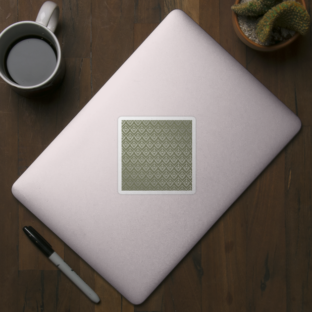 Modern Geometric Diamond Arrow Pattern in Sage Green by SimplyDesignArt